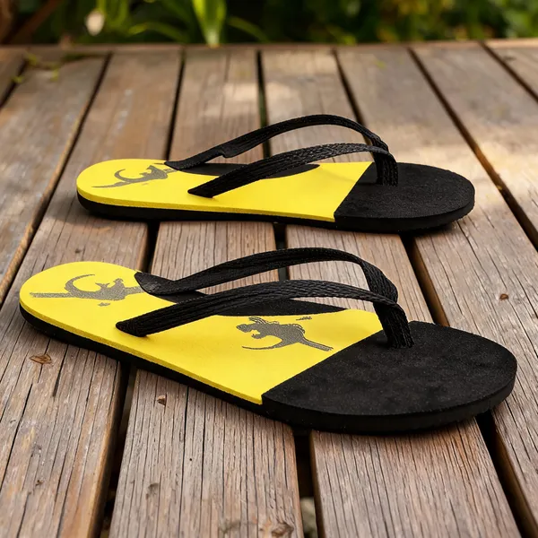 Yellow_Rubber_Slippers_For_Men