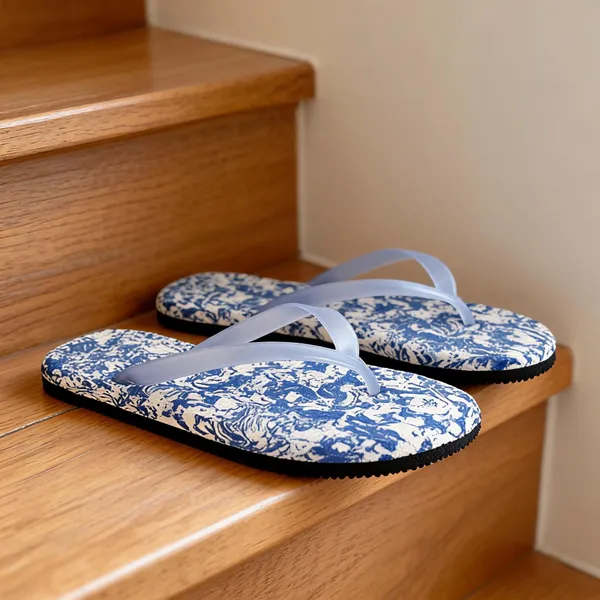 Blue_Rubber_Slippers_For_Women