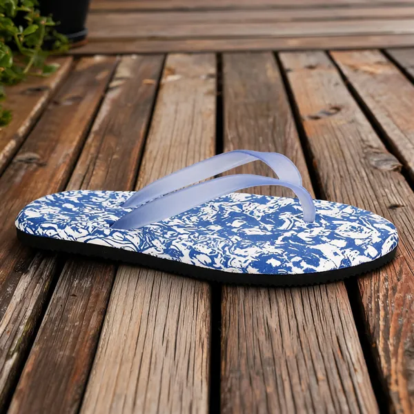Blue_Rubber_Slippers_For_Women