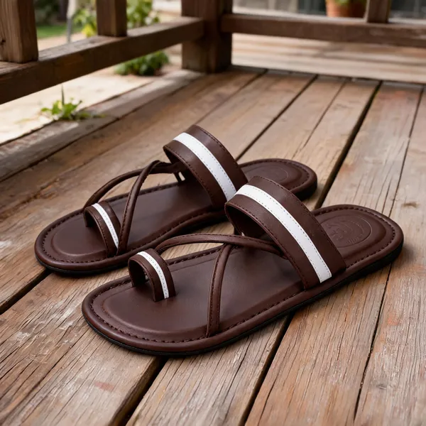 Brown_Synthetic_Leather_Sandals_For_Men