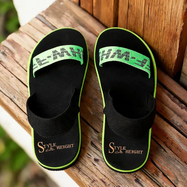 Green_Synthetic_Leather_Sandals_For_Men