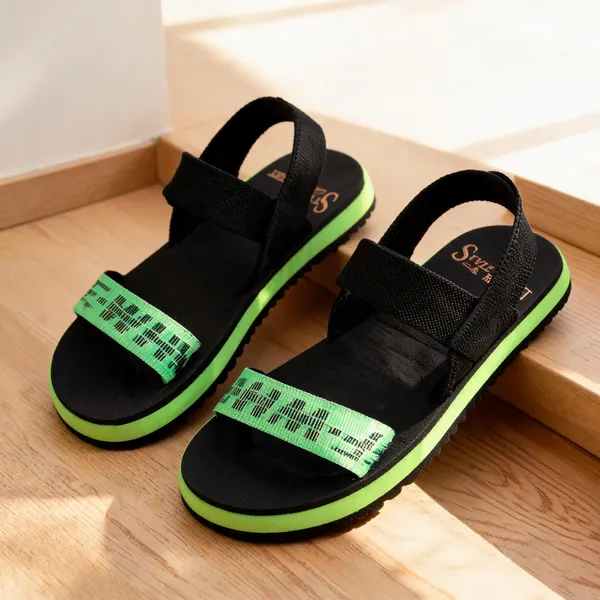 Green_Synthetic_Leather_Sandals_For_Men