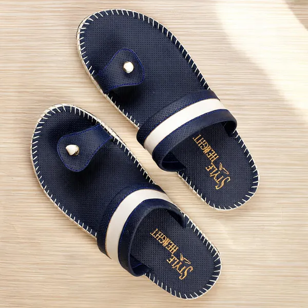 Blue_Synthetic_Leather_Flip_Flops_For_Men