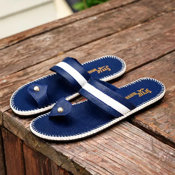 Blue_Synthetic_Leather_Flip_Flops_For_Men