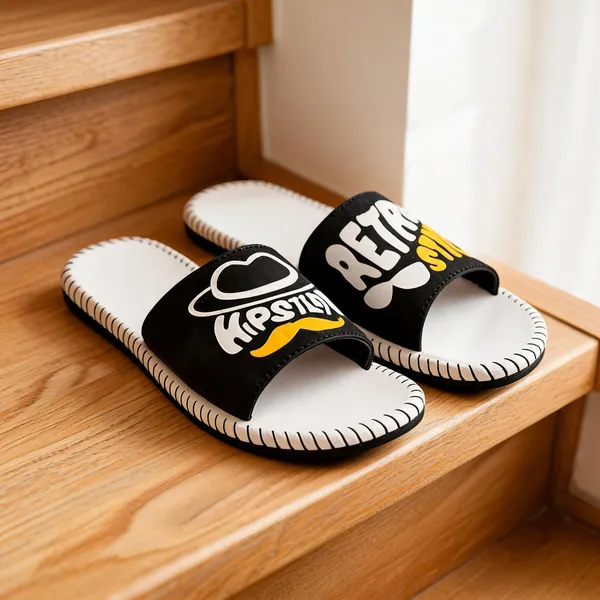 Black_And_Yellow_Eva_Flip_Flops_For_Men