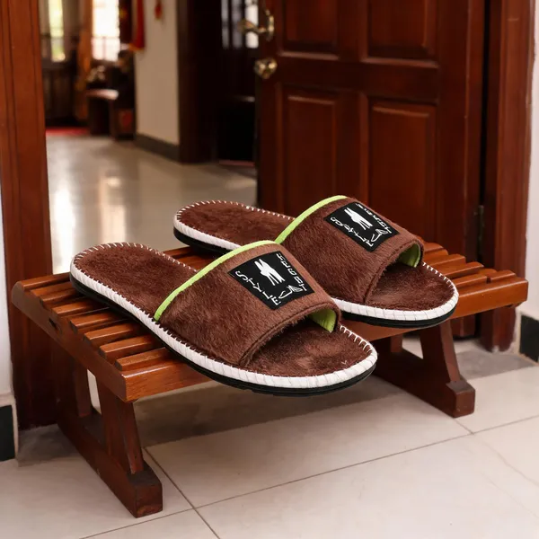 Brown_Fur_Slides_For_Men