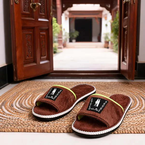 Brown_Fur_Slides_For_Men