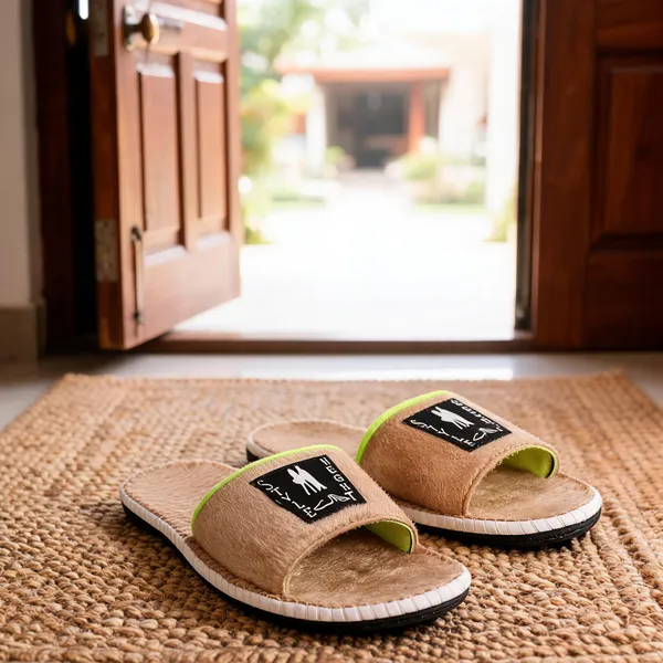 Tan_Fur_Slides_For_Men