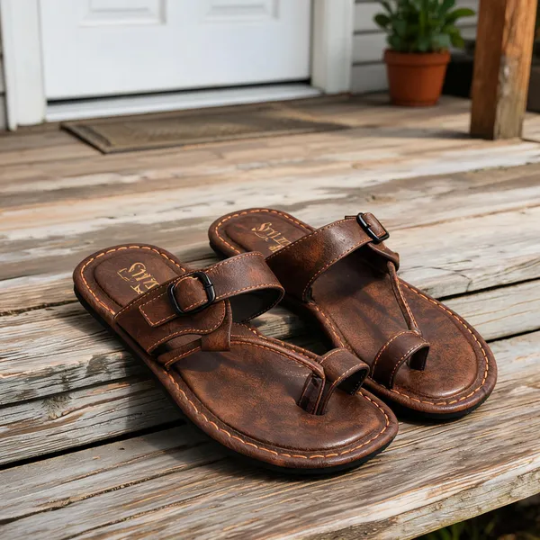 Coffee_Men_Leather_Toe_Ring_Sandals