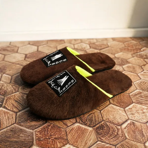 Brown_Fur_Slippers_For_Men