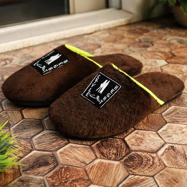 Brown_Fur_Slippers_For_Men