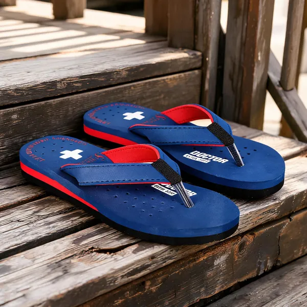 Blue_Rubber_Slippers_For_Women
