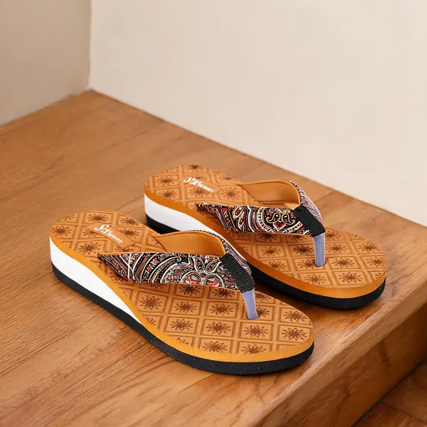 Tan_Rubber_Slippers_For_Women