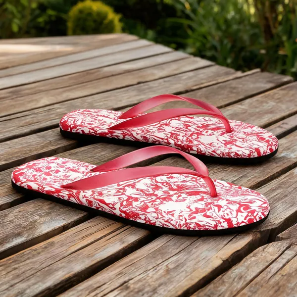 Red_Rubber_Flip_Flops_For_Women