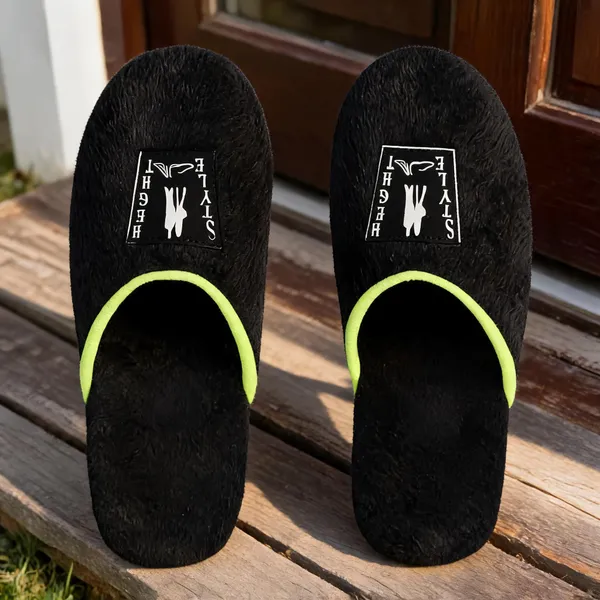 Black_Fur_Slippers_For_Men