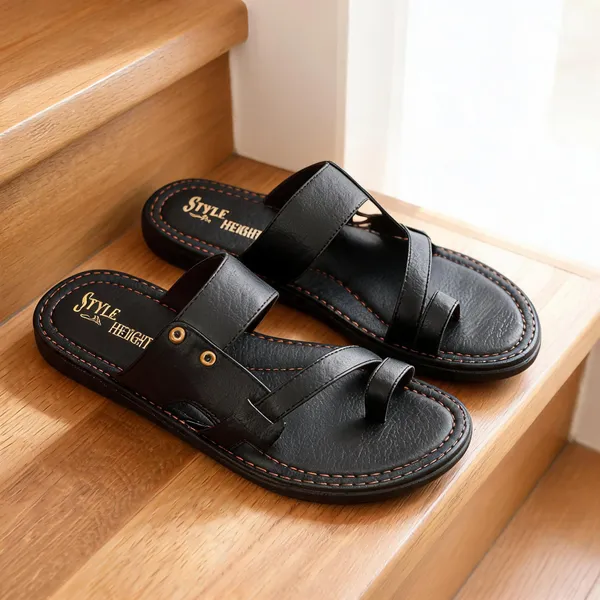 Black_Synthetic_Leather_Shoes_For_Men