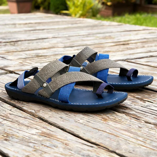 Multicolor_Synthetic_Leather_Sandals_For_Men
