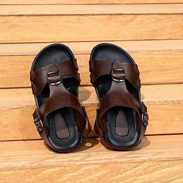 Brown_Synthetic_Leather_Sandals_For_Men