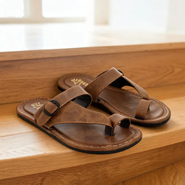 Brown_Synthetic_Leather_Flats_For_Men