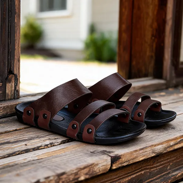 Brown_Synthetic_Leather_Sandals_For_Men