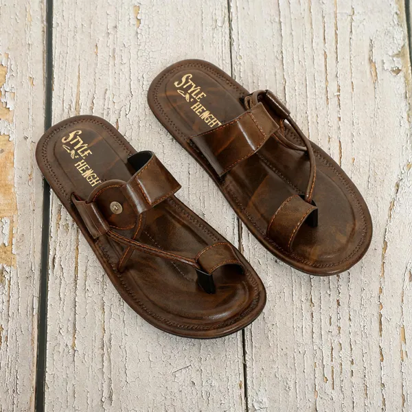 Brown_Synthetic_Leather_Flats_For_Men