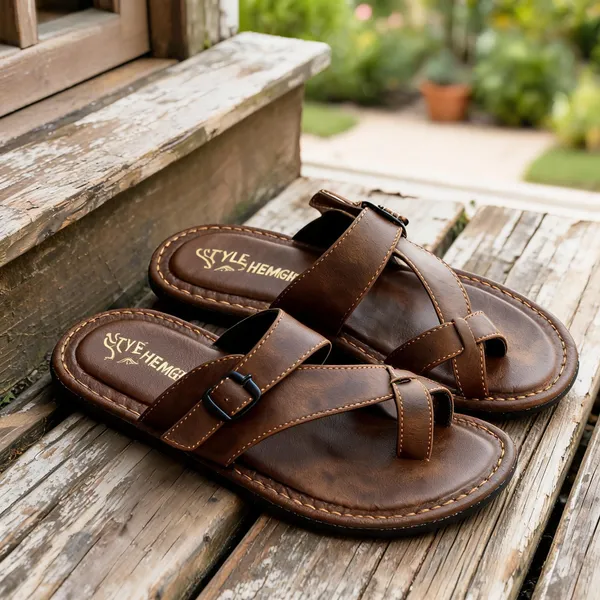Brown_Sysnthetic_Leather_Flats_For_Men