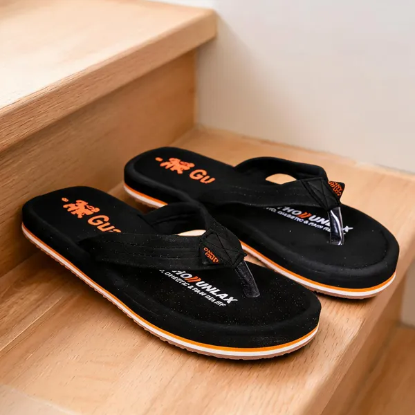 Black_And_Orange_Eva_Slippers_For_Men