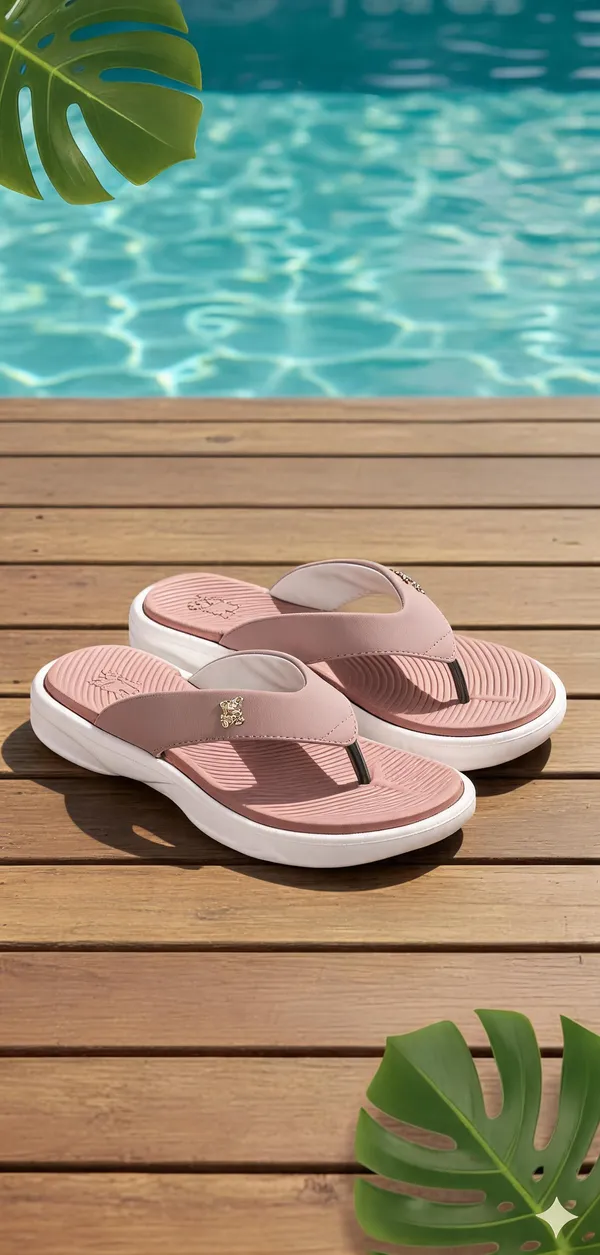 Pink_Synthetic_Leather_Slippers_For_Women