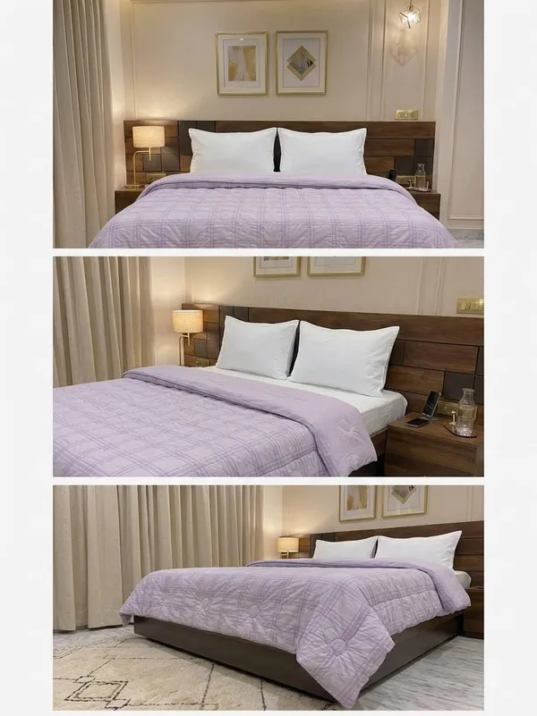 Plaid_Quilted_Comforter_Bedsheet