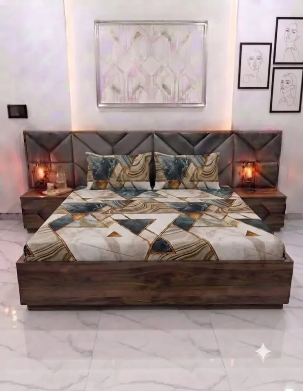 Contemporary_Geometric_Marble_Print_Pillow_Covers_Set_Of_2_Bedsheet