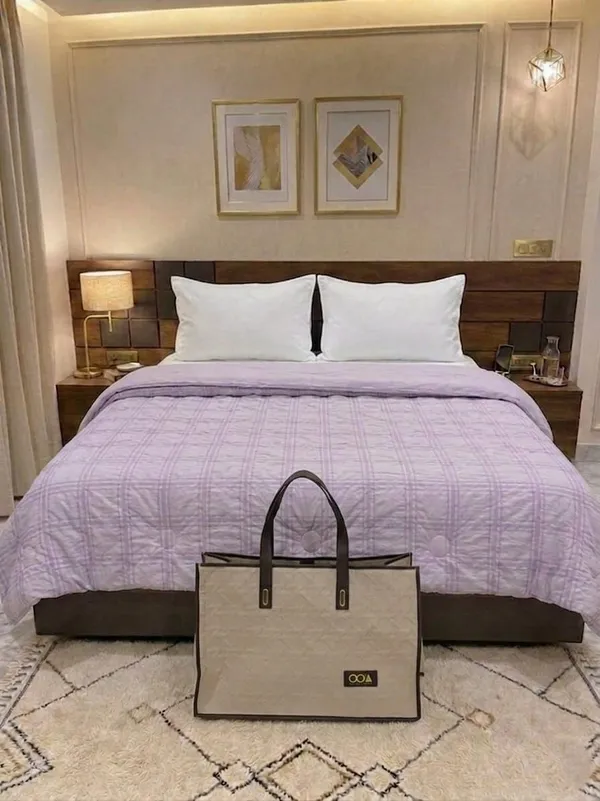 Plaid_Quilted_Comforter_Bedsheet
