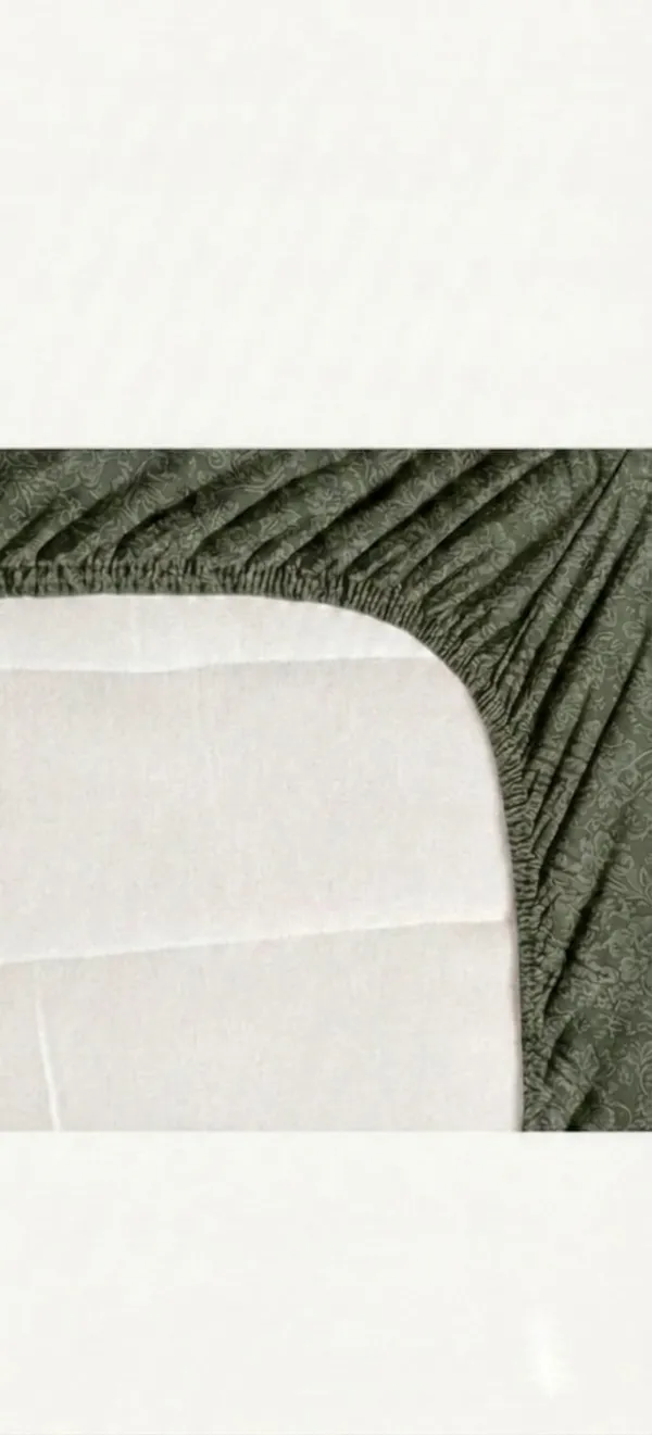 Green_Floral_Pattern_Fitted_Bedsheet_Set