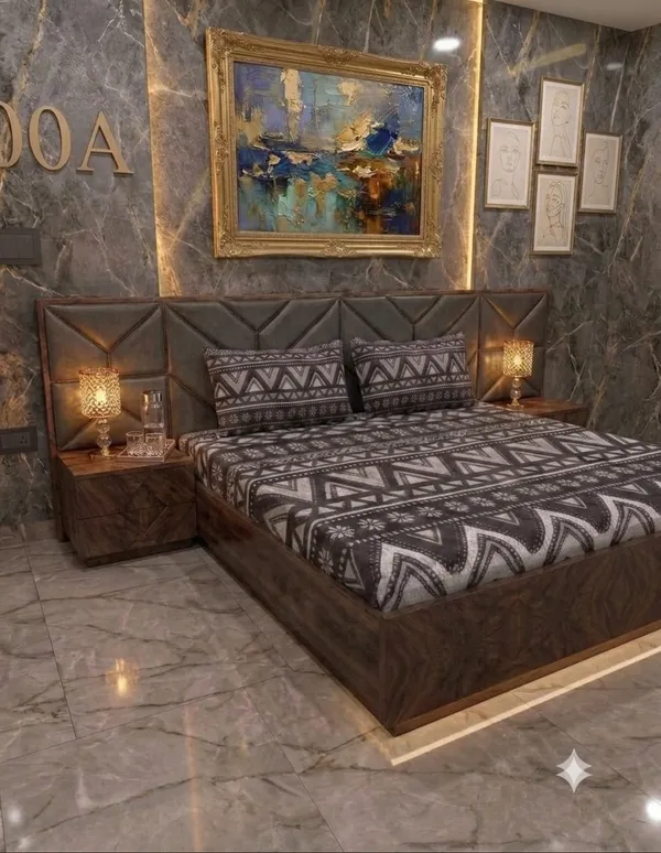 Contemporary_Geometric_Print_King_Size_Bedsheet_Set
