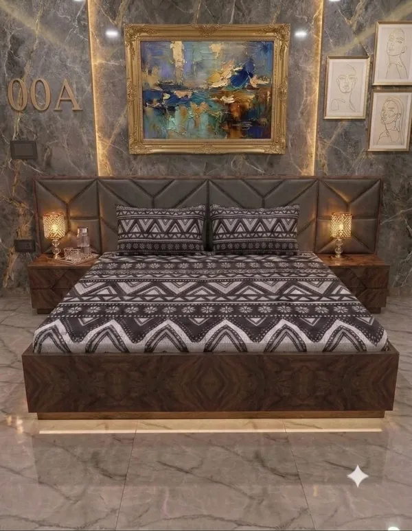 Contemporary_Geometric_Print_King_Size_Bedsheet_Set