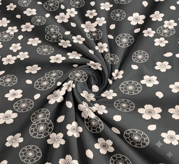 Floral_Print_Bedsheet_With_Grid_Pillow_Covers