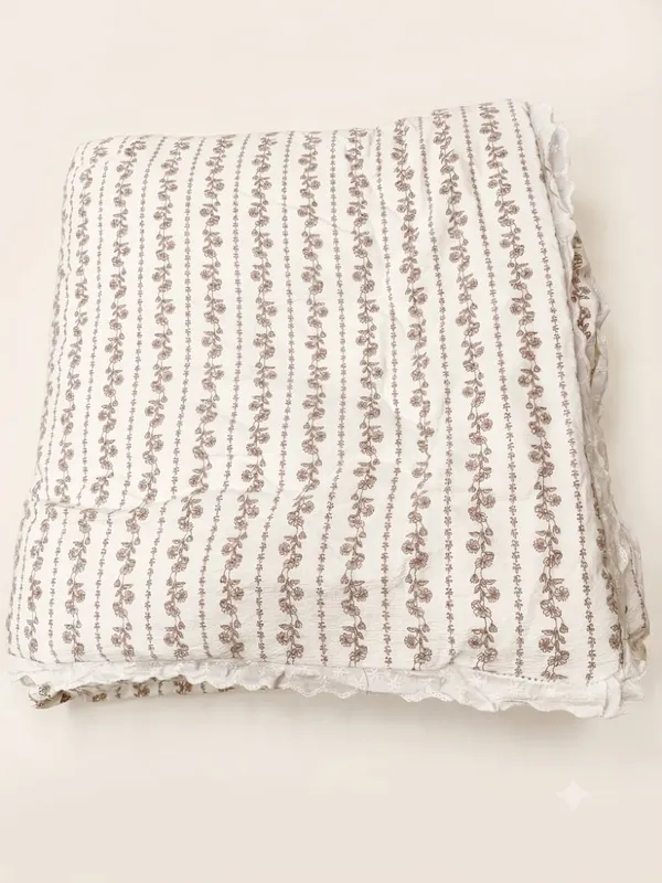 Floral_Stripe_Bedspread_Bedsheet
