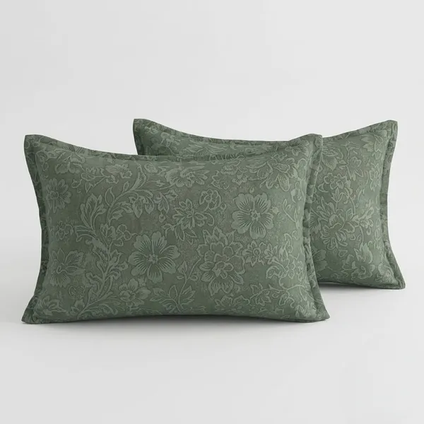 Green_Floral_Pattern_Fitted_Bedsheet_Set