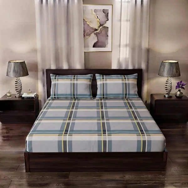 Bonafide_Checkered_Bed_Sheet_and_Pillow_Cover_Set