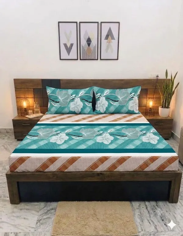 Patchwork_Floral_Print_Bedsheet_Set