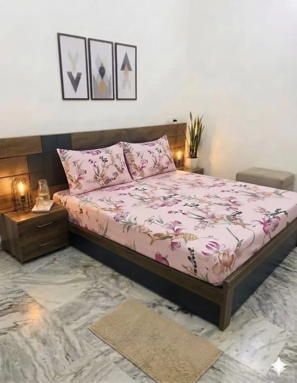 Floral_Print_Double_Bedsheet_Set