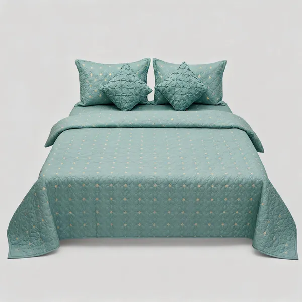Cotton_Microfiber_Quilted_Geometric_Green_Comforter_Set
