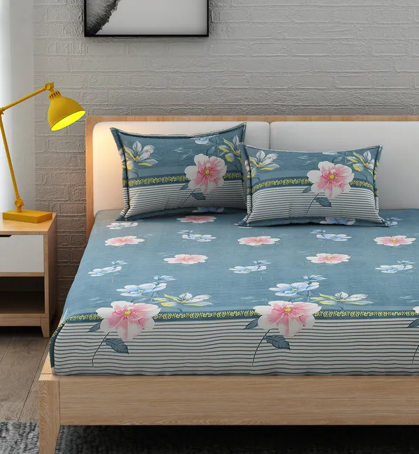 Floral_Printed_Shopping_Bag_With_Cord_Handles_Bed_Sheet_and_Pillow_Cover_Set