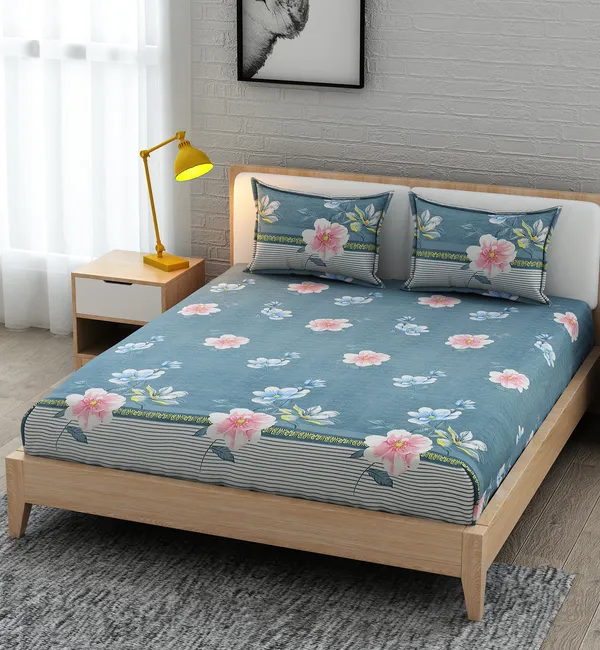 Floral_Printed_Shopping_Bag_With_Cord_Handles_Bed_Sheet_and_Pillow_Cover_Set