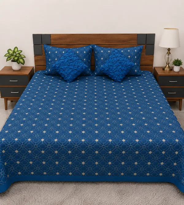 Quilted_Geometric_Pattern_Bedspread_Set