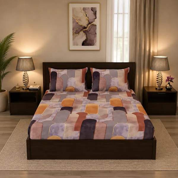 Cotton_Patterned_Purple_Bedsheet_Set