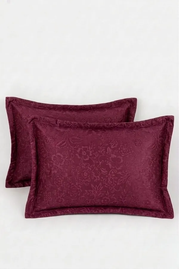 Maroon_Floral_Pattern_Fitted_Bedsheet_Set