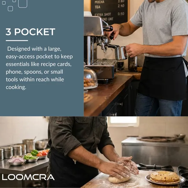 Black_Half_Apron_With_3_Utility_Pockets_For_Men_Women_Professional_Waist_Apron_For_Restaurant_Cafe_Salon_Kitchen_Waiter_Barista_Use_Adjustable_Black_Server_Apron_Pack_Of_2