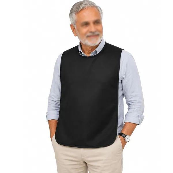 Product_Summary_Loomcra_Premium_Waterproof_Adult_Feeding_Bib_Apron_For_Elderly_Men_Women_Reusable_Dining_Clothing_Protector_Lightweight_Rubberized_Mealtime_Apron_Spill_Stain_Protection_Black