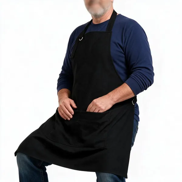 Loomcra_Black_Woodworking_Apron_With_Large_Catch-All_Pouch_|_Wood_Carving_&_Carpenter_Apron_For_Men_&_Women_|_Shaving_Collection_Apron_For_Diy,_Crafting_&_Woodworking