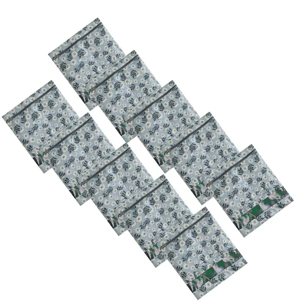LOOMCRA_Grey_Floral_Saree_Cover_16_x_12_Inch_|_Zippered_Saree_Storage_Bag_with_Transparent_Window_|_Dustproof_Wardrobe_Organizer_for_Sarees,_Suits_&_Clothes_|_Reusable_Garment_Storage_Cover